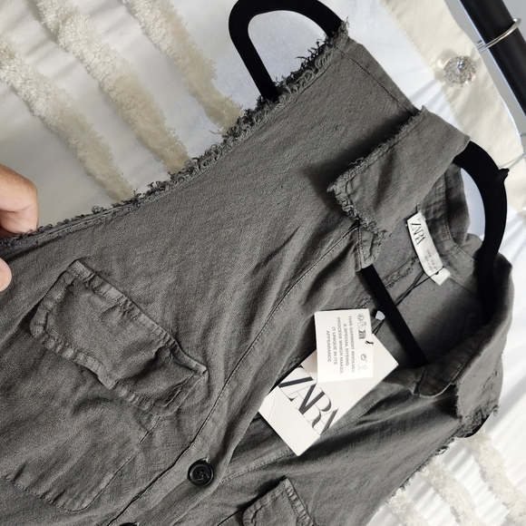 BNWT Linen Zara Gray Sleeveless Maxi Dress. **FIRM ON PRICE** - Picture 6 of 16